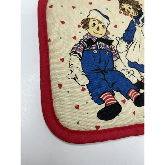 Raggedy Ann & Andy Pot Holder 1998 Vintage 7x7" - Picture 2 of 7